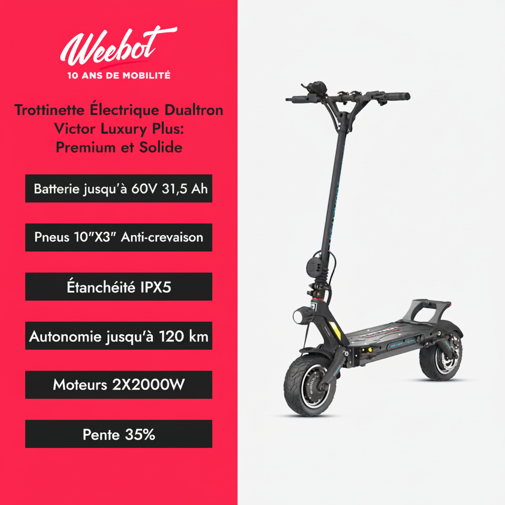 Trottinette Électrique Dualtron Victor Luxury Plus descriptif