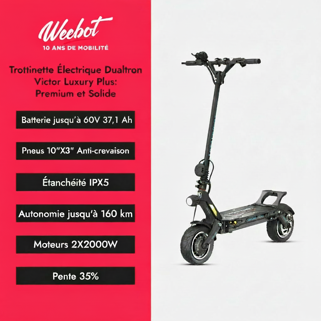 Trottinette Électrique Dualtron Victor Luxury Plus descriptif