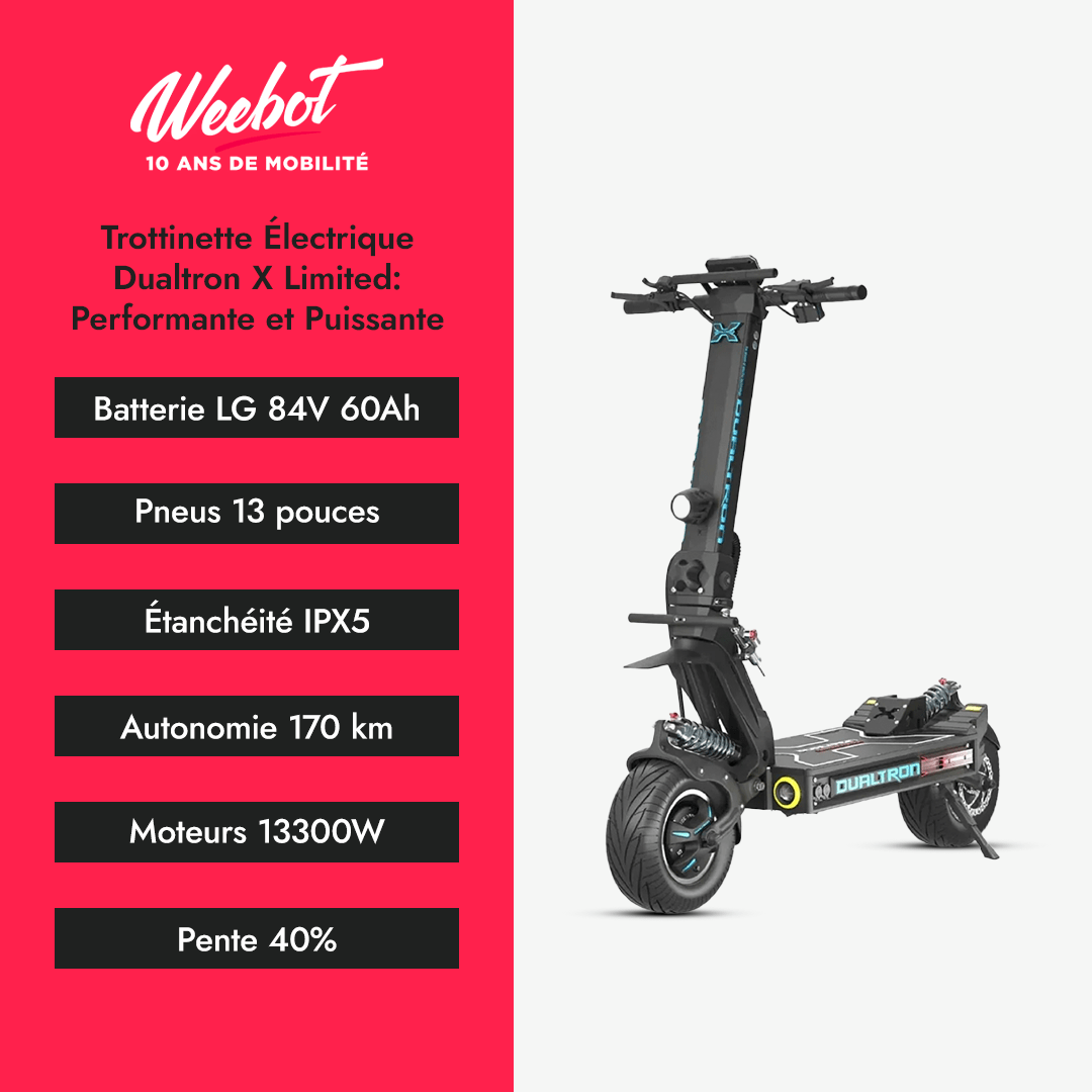 Trottinette Électrique Dualtron X Limited descriptif