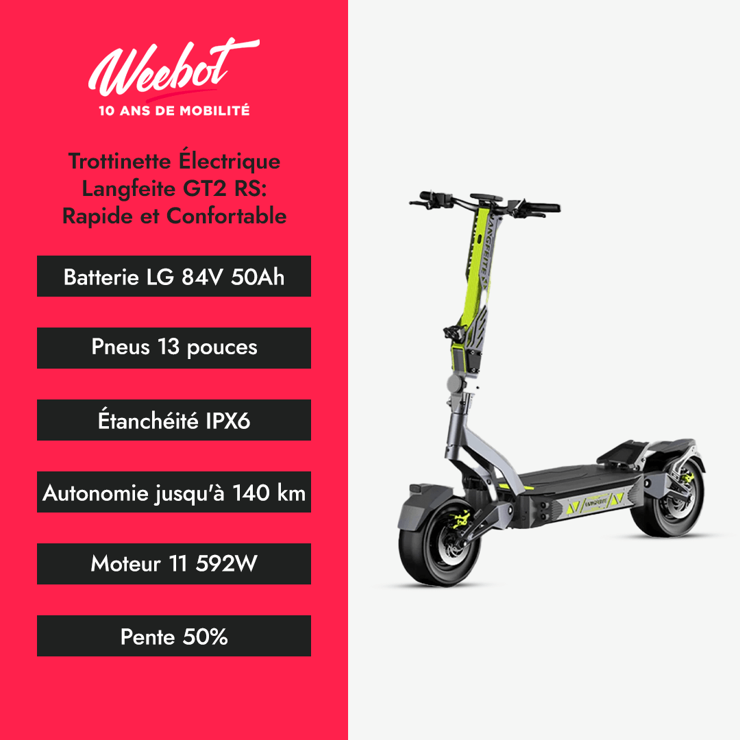 Trottinette Électrique Langfeite GT2 RS descriptif