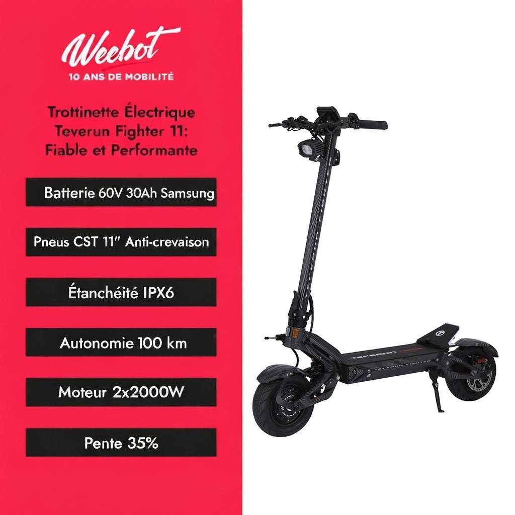Trottinette Électrique Teverun Fighter 11 V6 2026 - Weebot