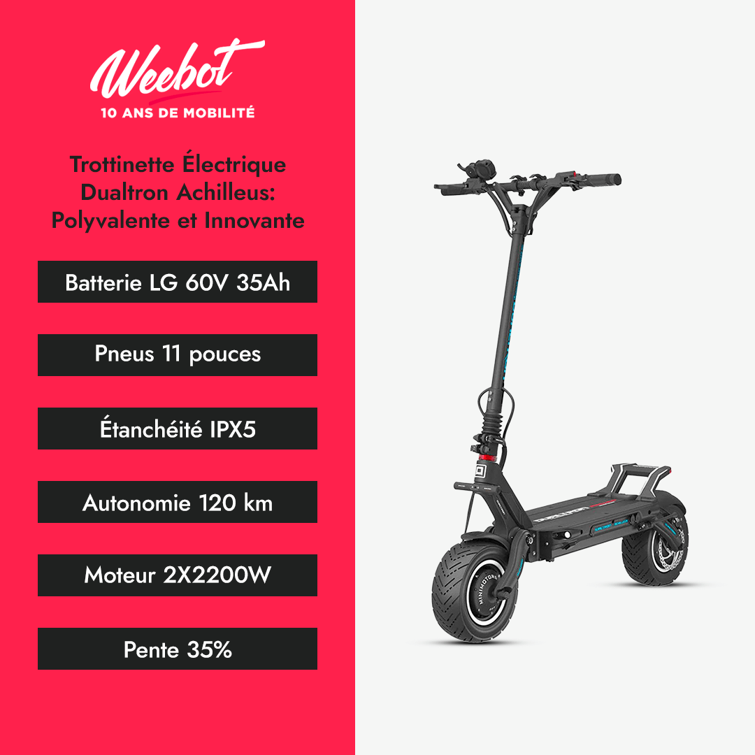 Trottinette Électrique Dualtron Achilleus - Weebot descriptif