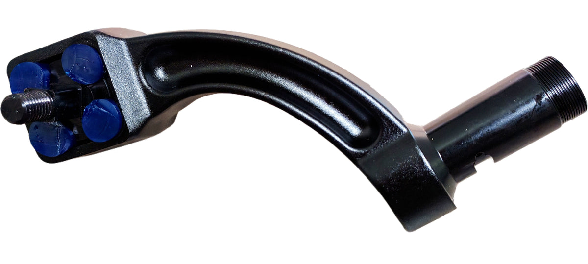 Bras oscillant avant noir assemblé avec cartouche de suspension en polyuréthane bleu