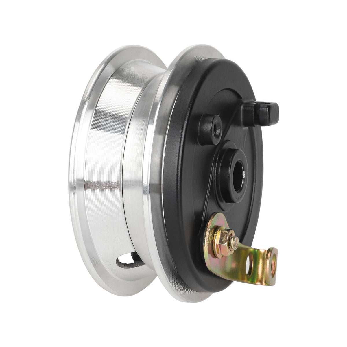 Roue avant 8 pouces en acier avec tambour de frein noir