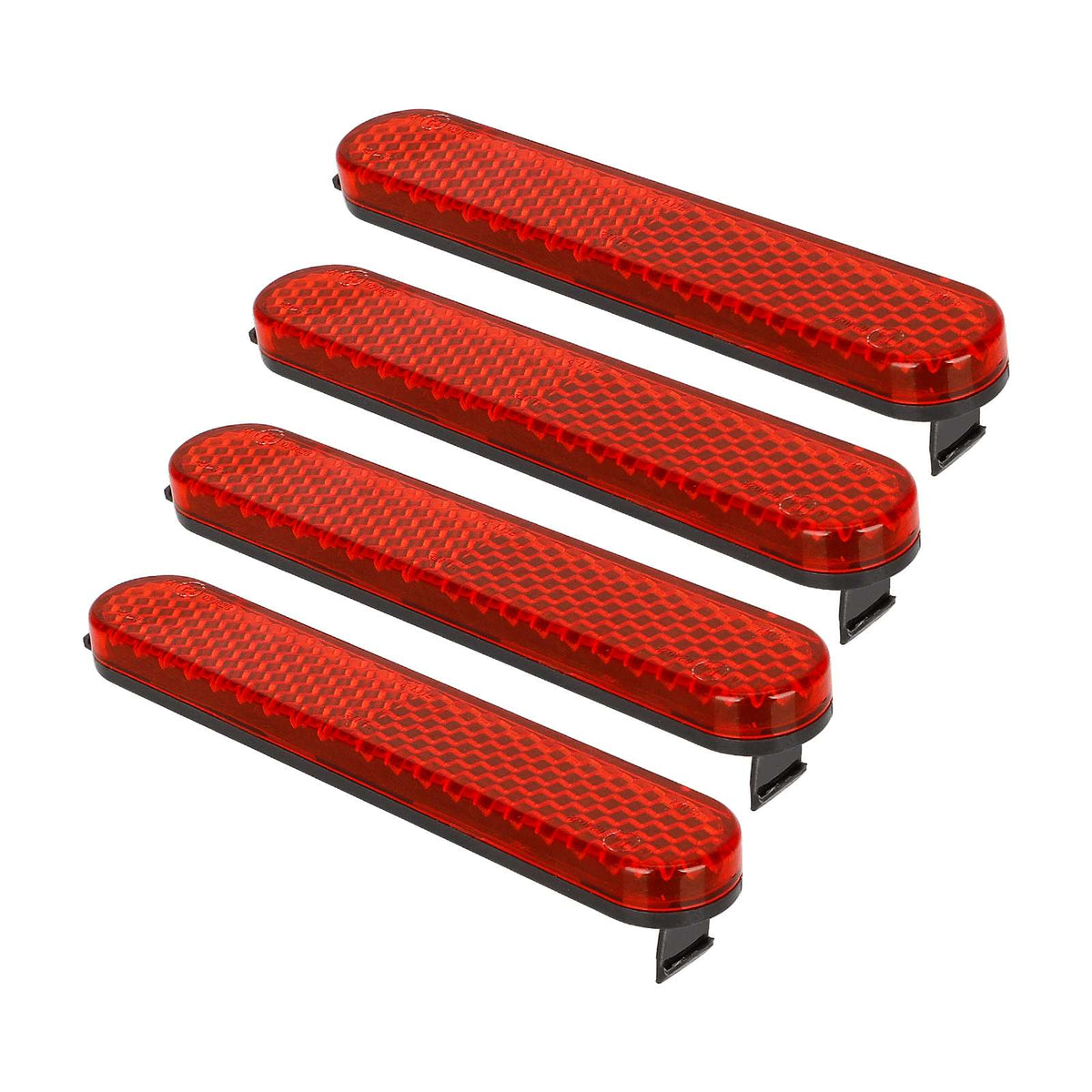 Lot de 4 réflecteurs réfléchissants rouges pour trottinette électrique