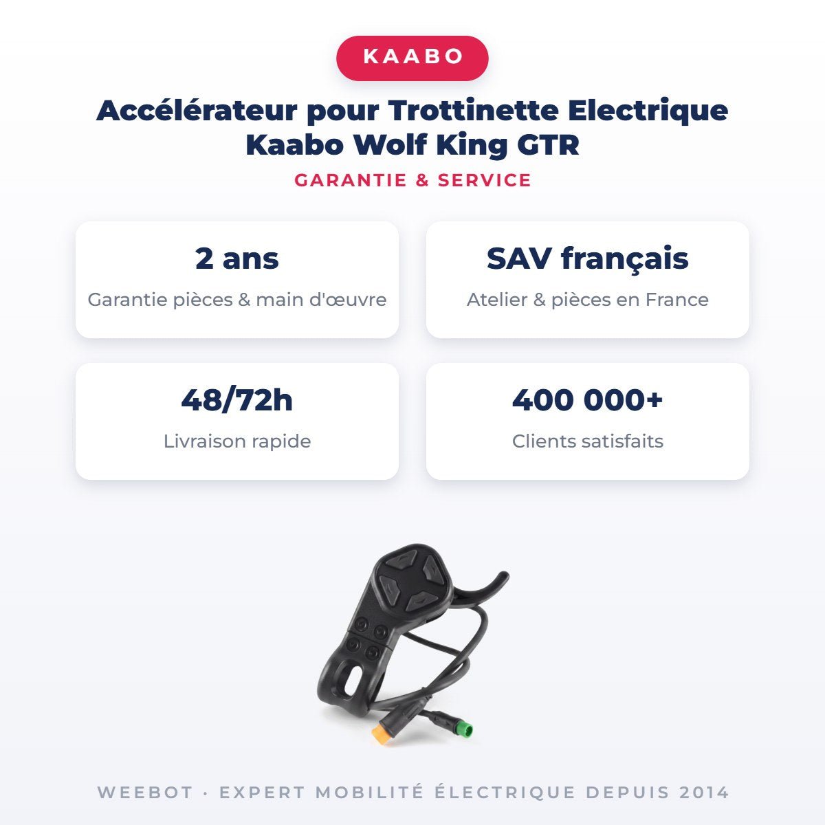 Accélérateur pour Trottinette Electrique Kaabo Wolf King GTR - Weebot