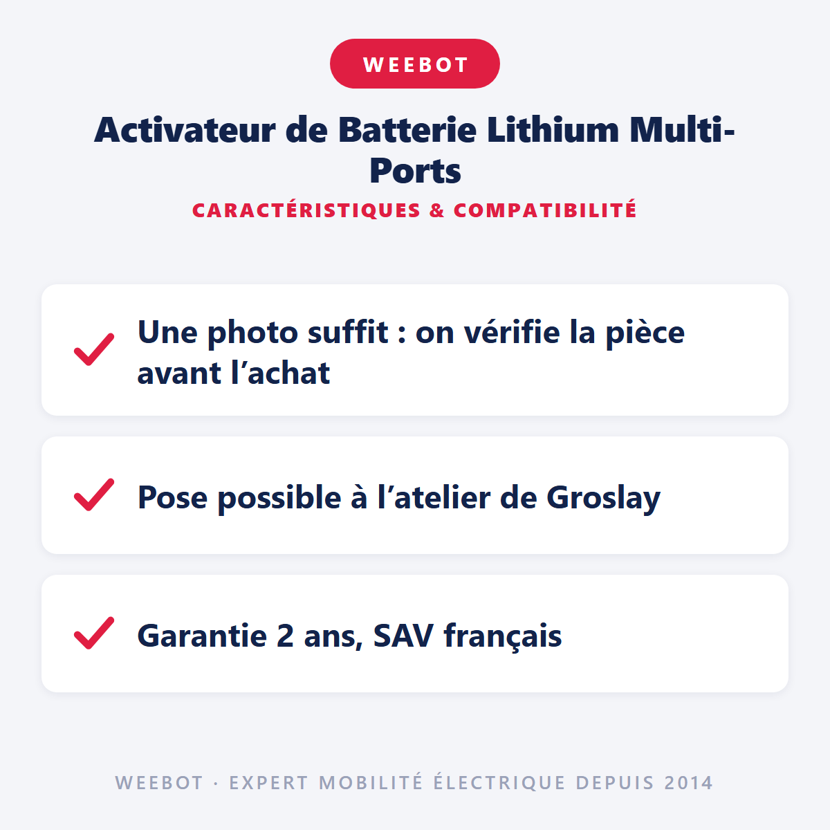 Activateur de Batterie Lithium Multi-Ports : caractéristiques et compatibilité