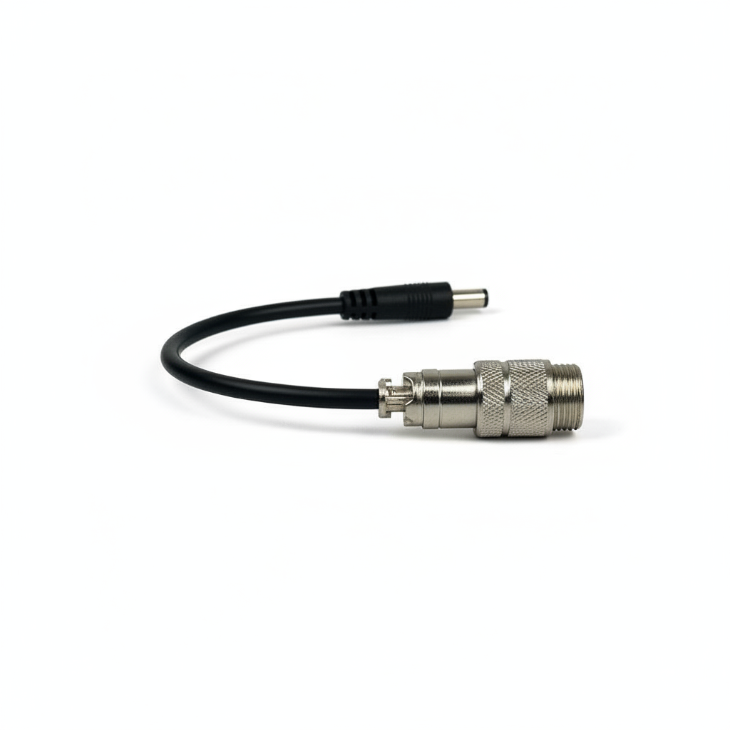 Adaptateur GX16-3P Mâle vers DC 5,5 2,1 mm Femelle, vue 3