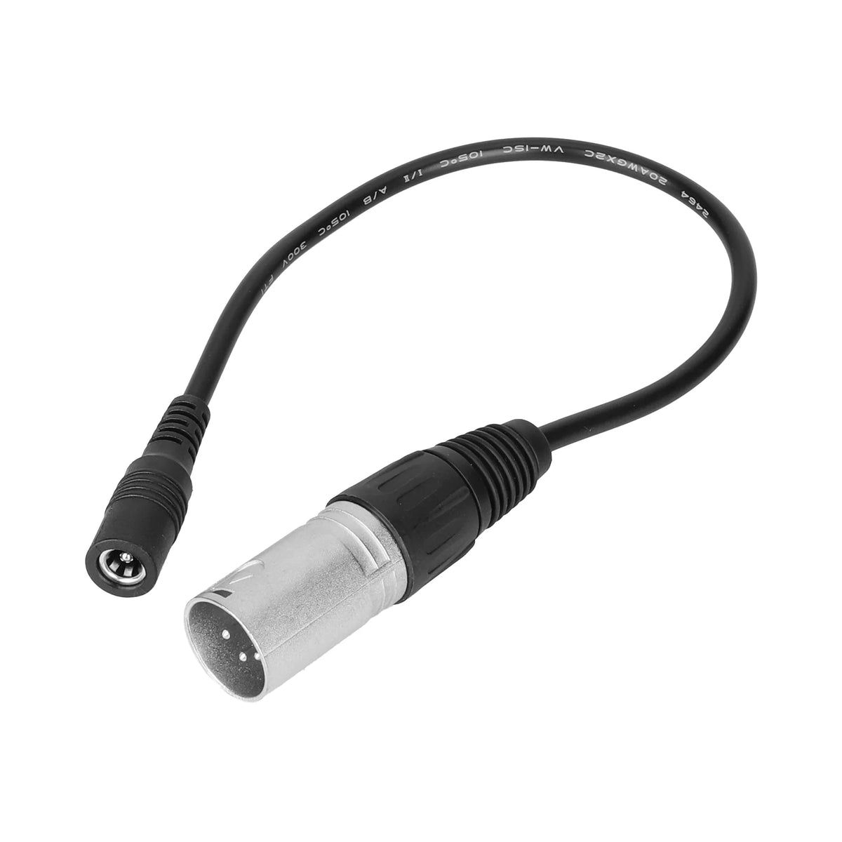 Câble adaptateur de charge noir avec connecteur DC2.1 et prise 4 broches pour trottinette électrique