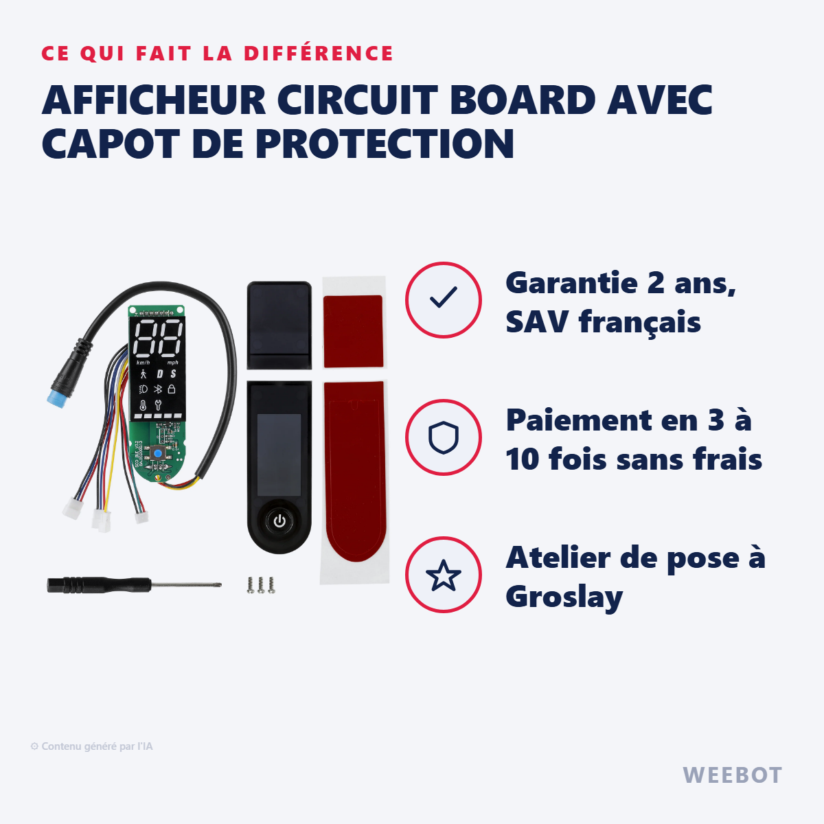 Afficheur Circuit Board avec Capot de Protection : les points forts
