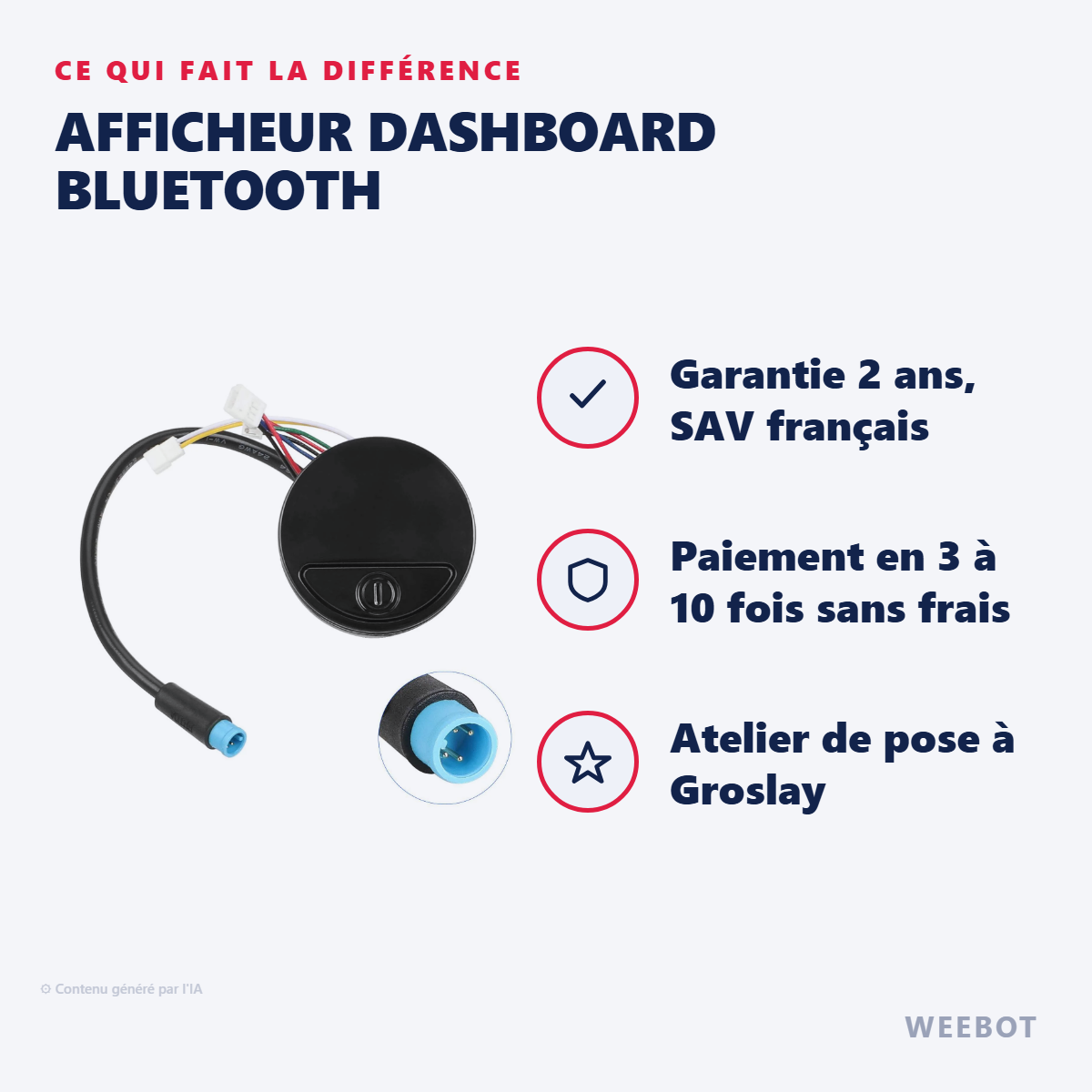 Afficheur Dashboard Bluetooth : les points forts