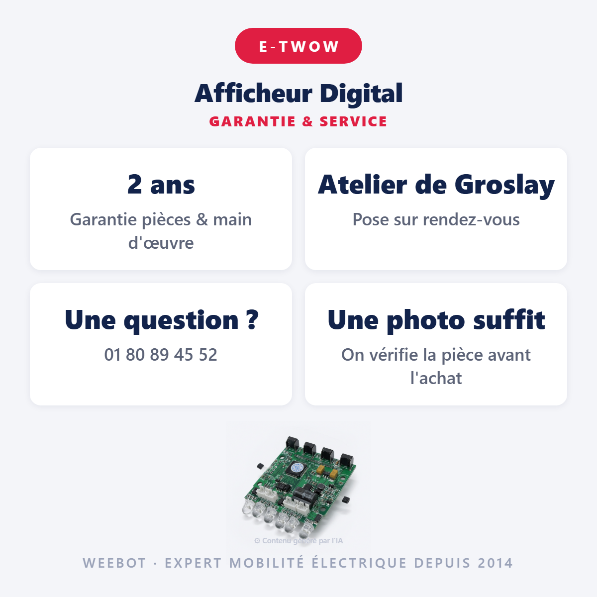 Afficheur Digital : garantie 2 ans et service après-vente