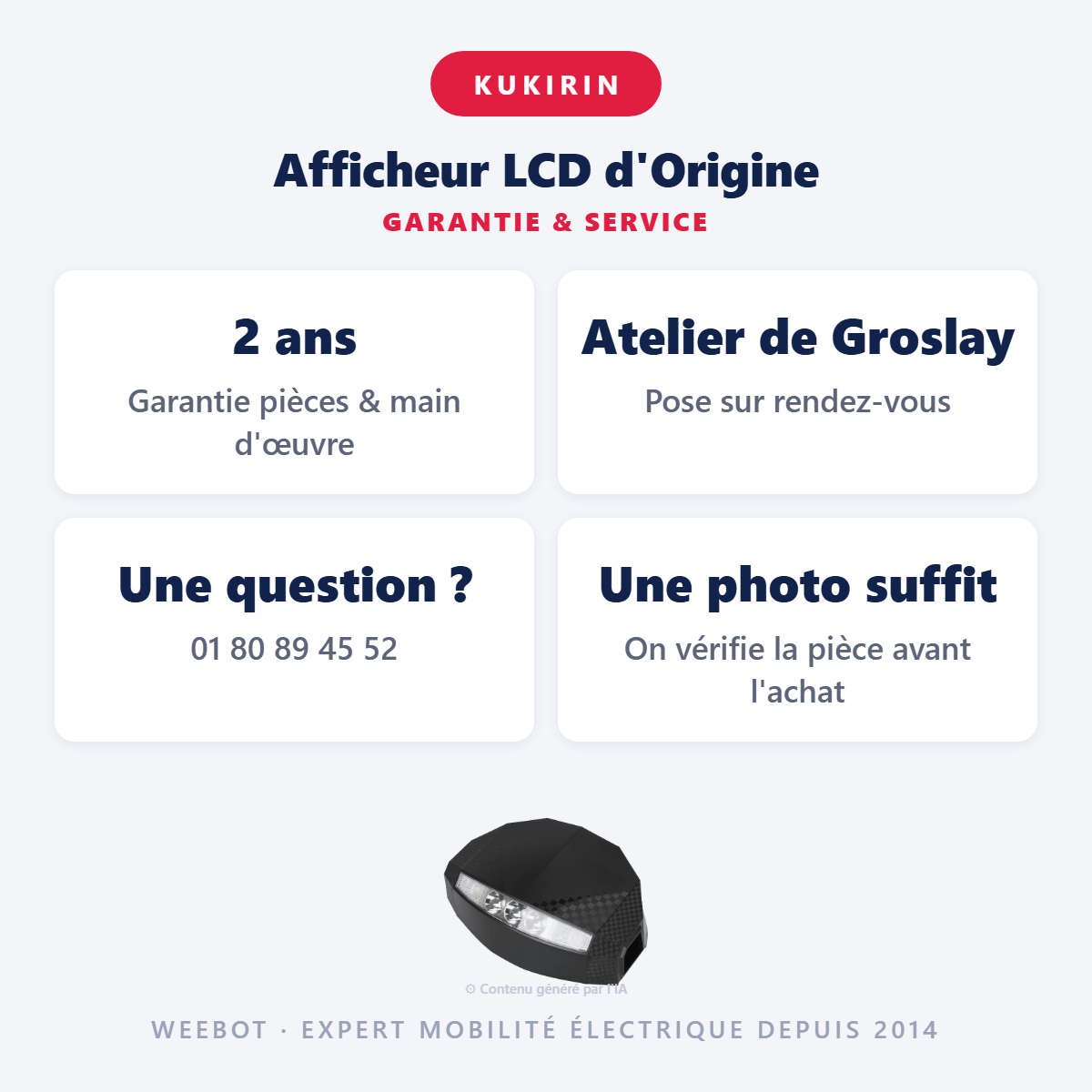 Afficheur LCD d'Origine : garantie 2 ans et service après-vente