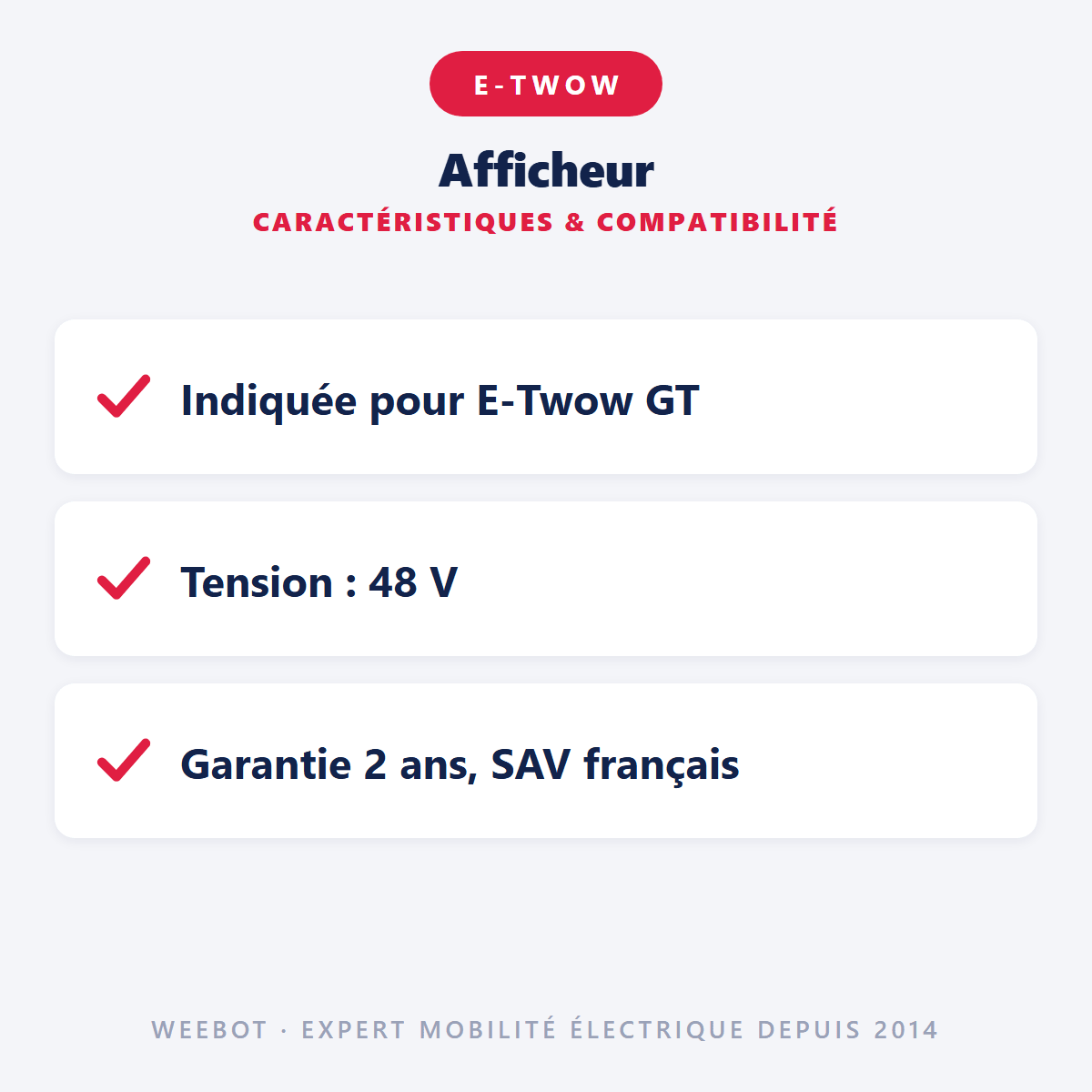 Afficheur pour Trottinette Electrique E-Twow GT SPORT Avec Bluetooth (48V) - Weebot