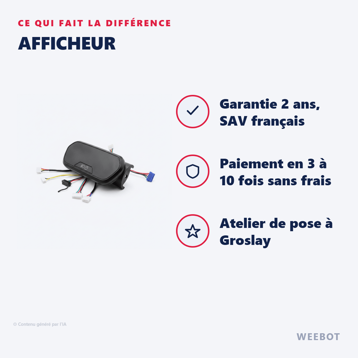 Afficheur Pour Trottinette Électrique Ninebot Segway E2 Pro - Weebot