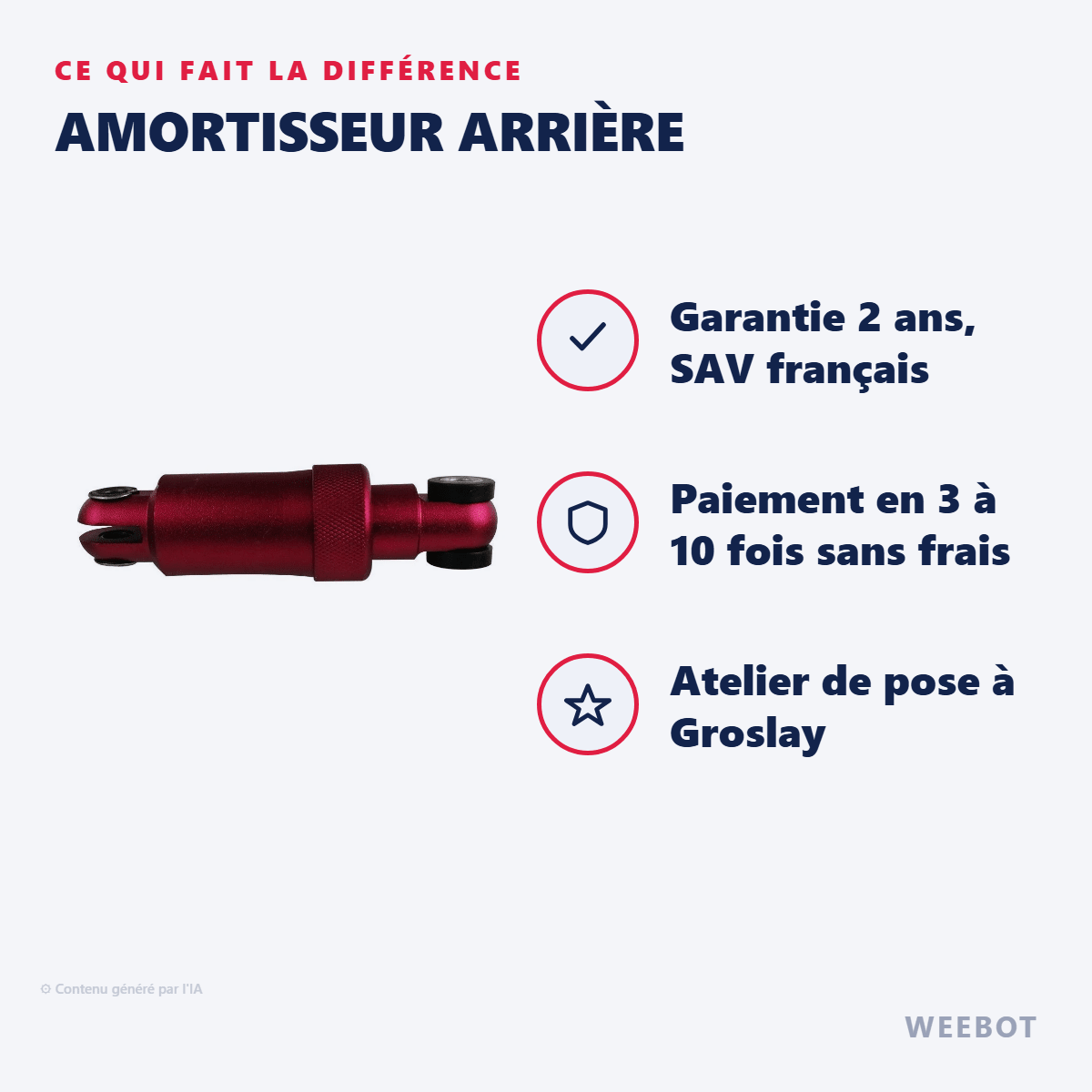 Amortisseur Arrière pour Trottinette Électrique Z8 - Weebot
