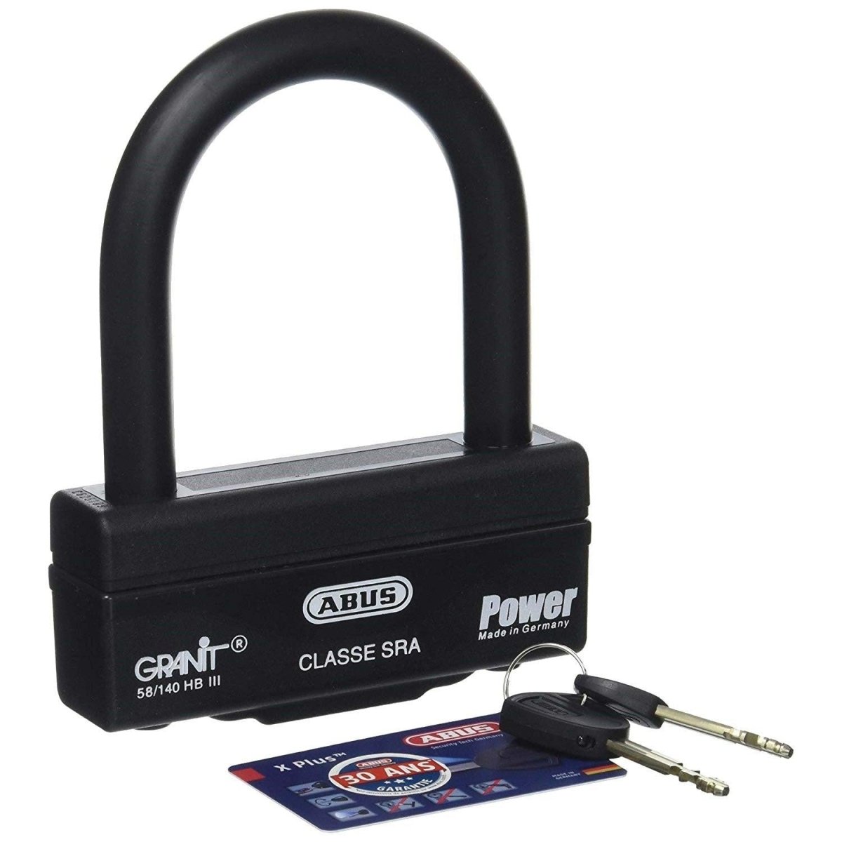 Anti Vol en U avec Chaine ABUS Granit 58/140 HB III 120cm SRA - Pour Scooter et Moto - Weebot