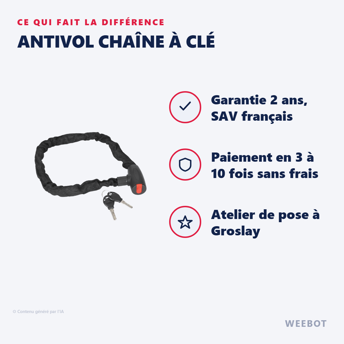Antivol Chaîne à Clé : les points forts