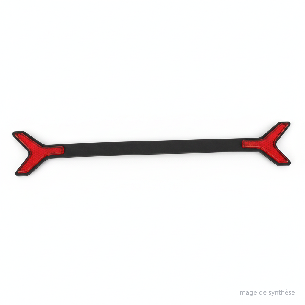 Autocollant réfléchissant latéral rouge pour trottinette électrique Rovoron S7