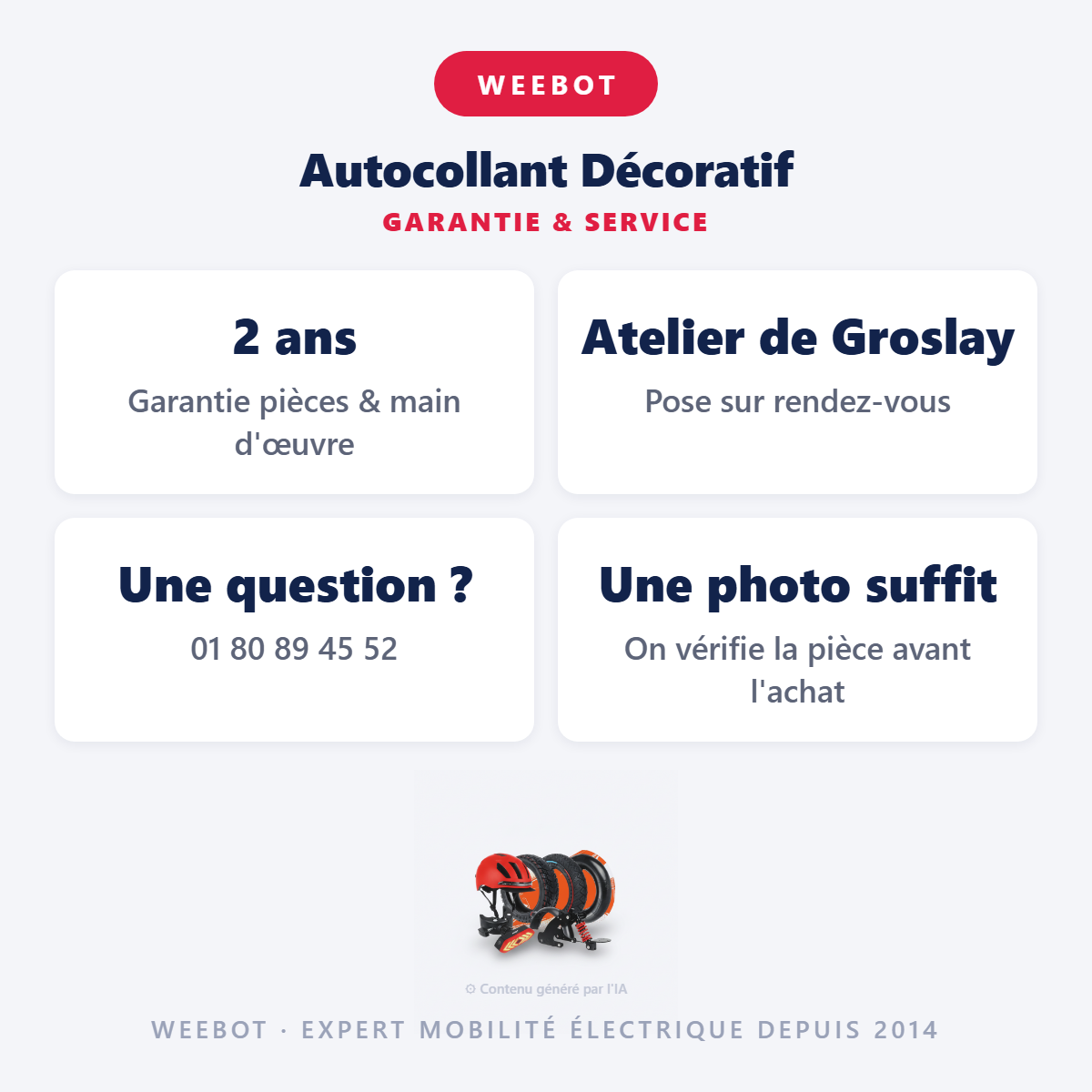Autocollant Décoratif : garantie 2 ans et service après-vente