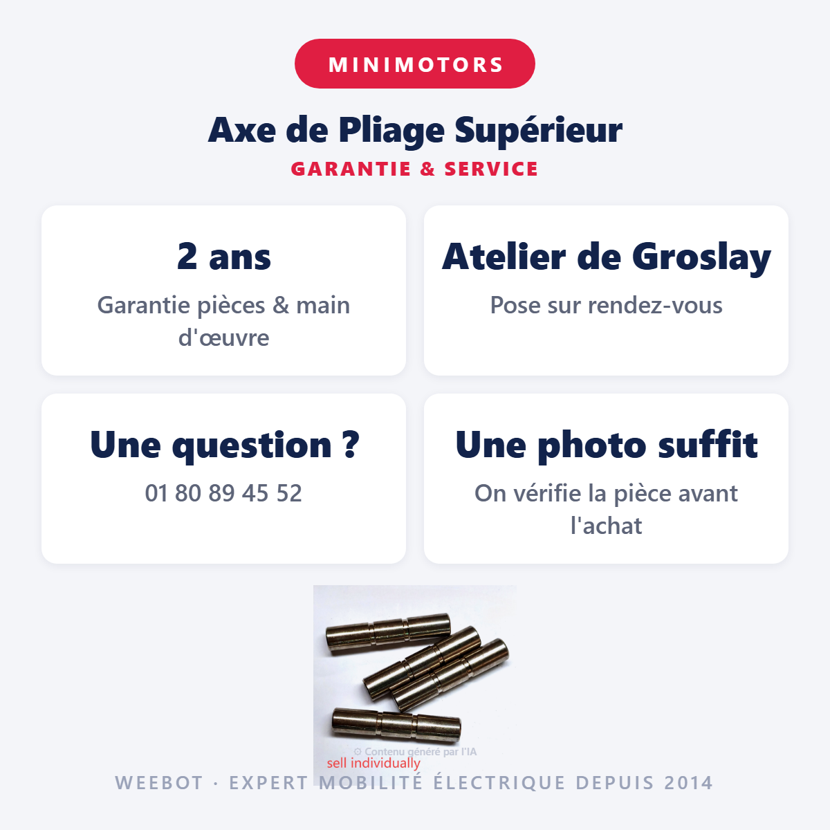 Axe de Pliage Supérieur : garantie 2 ans et service après-vente