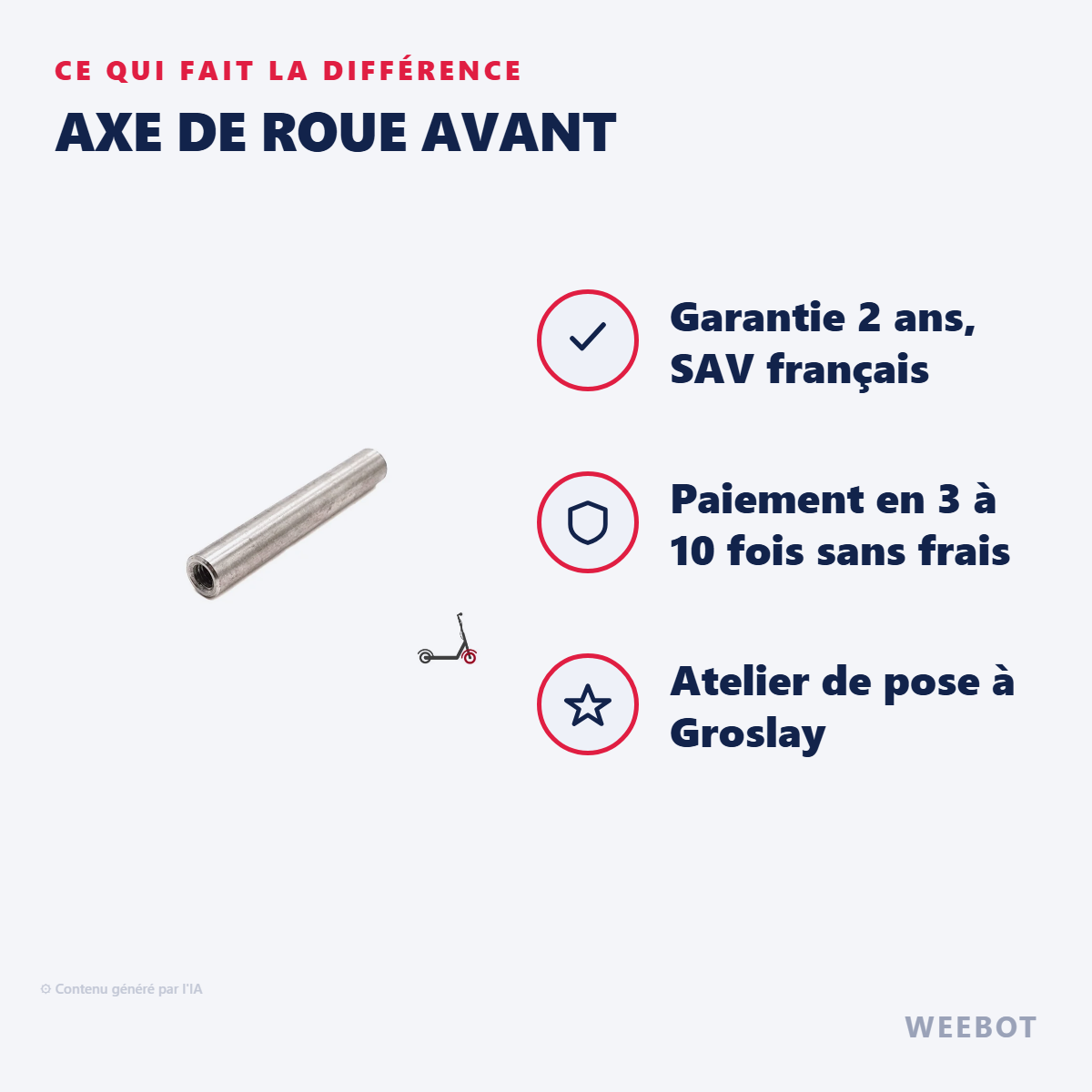 Axe de Roue Avant : les points forts