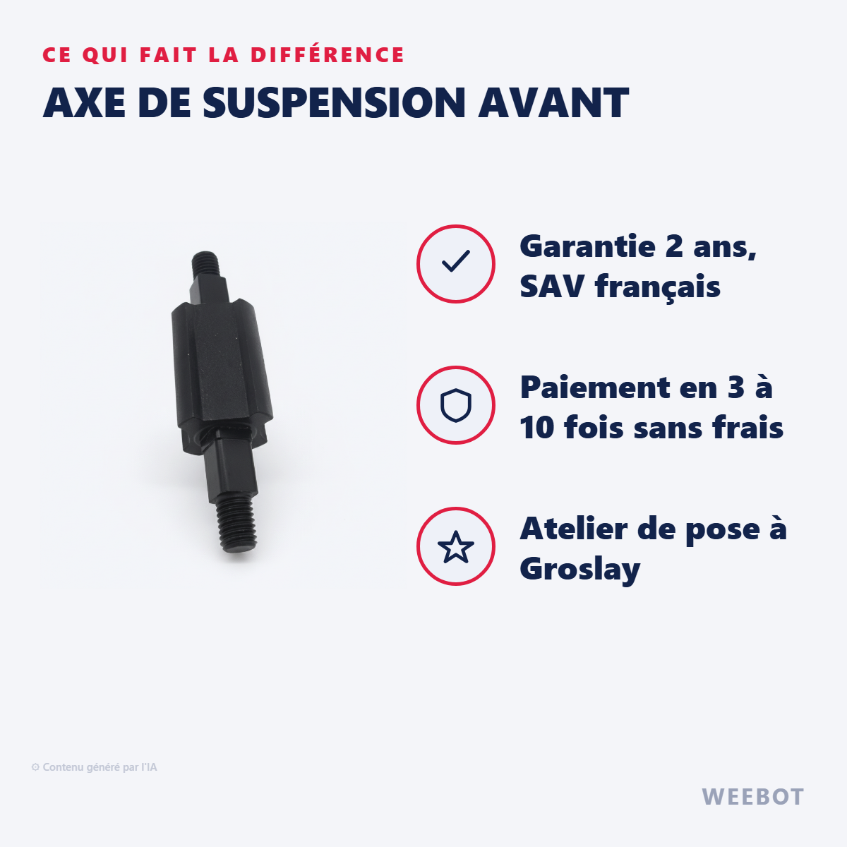 Axe De Suspension Avant : les points forts