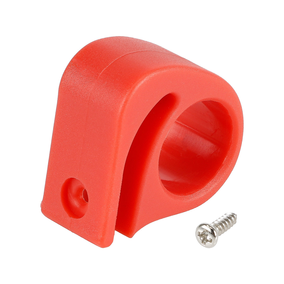 Crochet de protection du mécanisme de pliage en plastique rouge avec sa vis