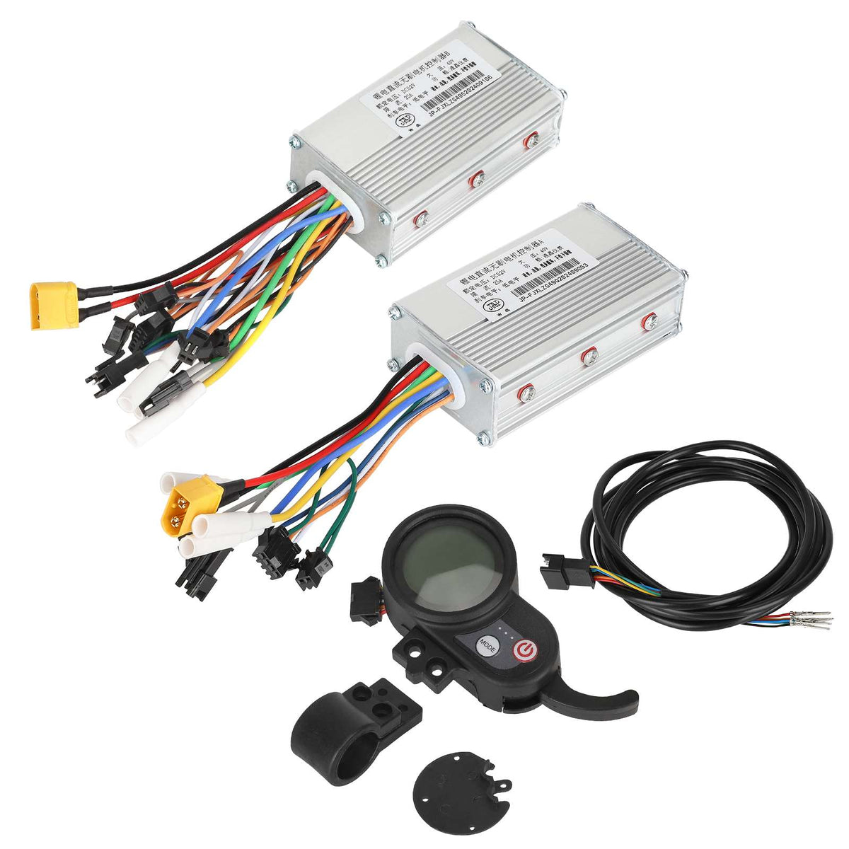 Kit Deux Contrôleurs 52V 25A et Afficheur LCD avec Câblage, vue 2
