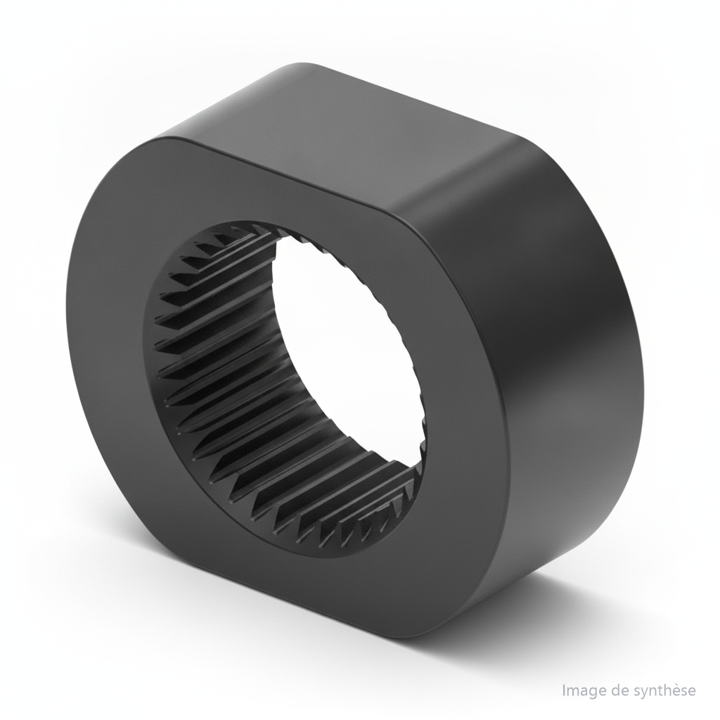 Schéma d'une bague crantée de suspension pour trottinette électrique Dualtron