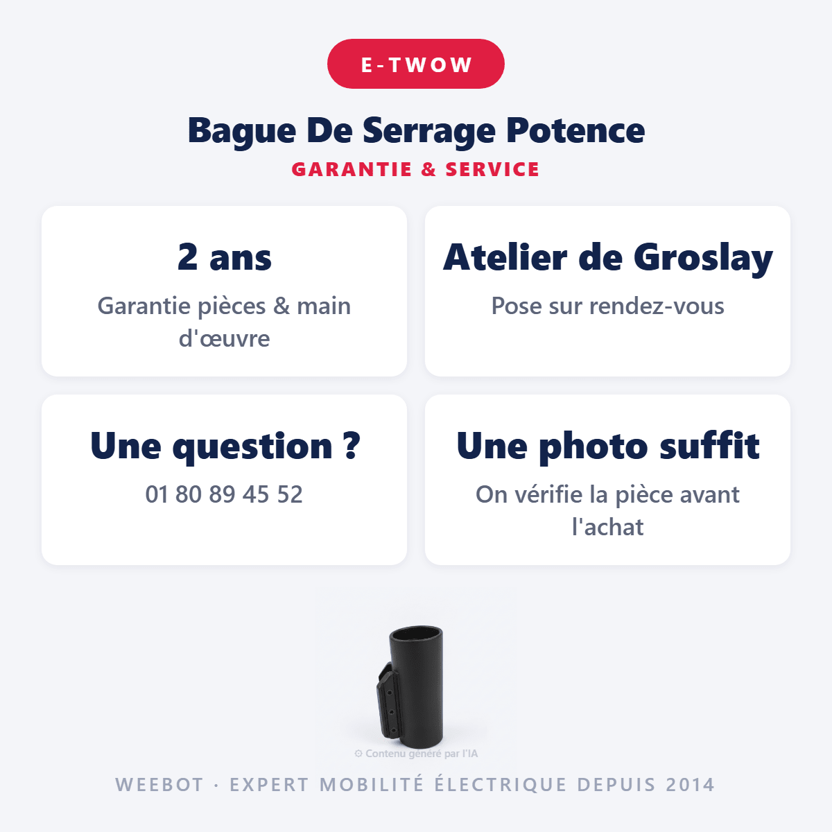 Bague De Serrage Potence pour Trottinette Electrique E-Twow - Weebot