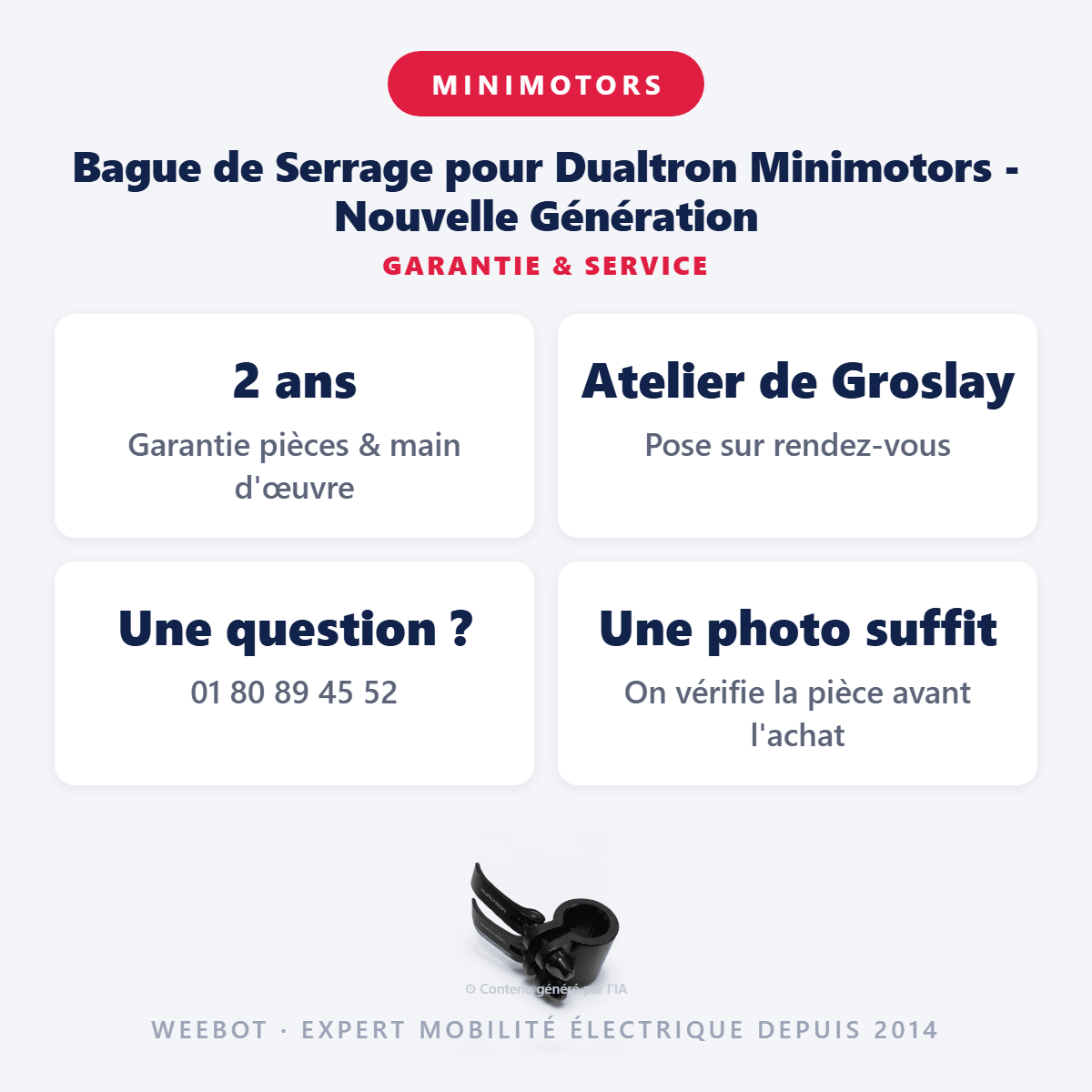 Bague de Serrage pour Dualtron Minimotors - Nouvelle Génération - Weebot
