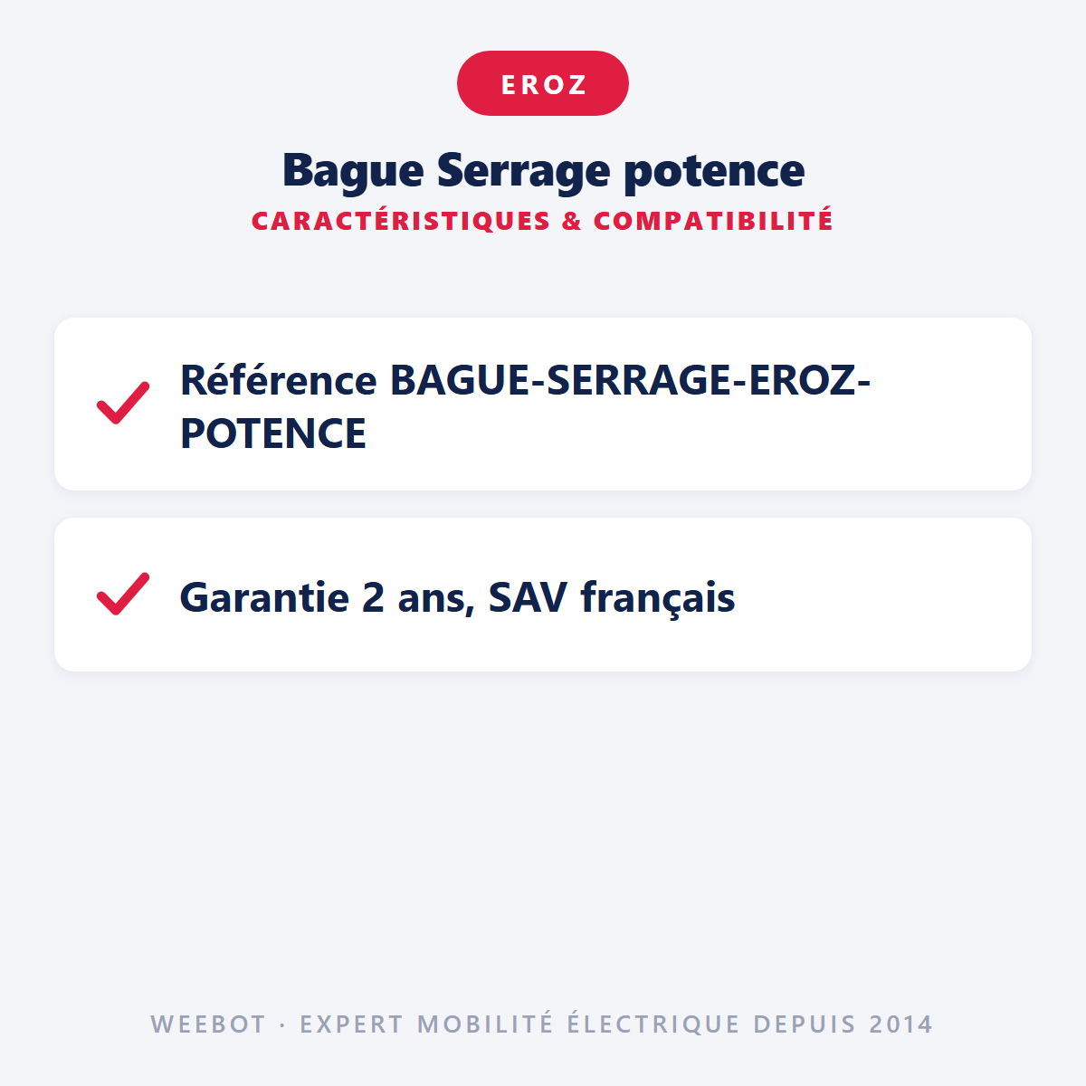 Bague Serrage potence : caractéristiques et compatibilité