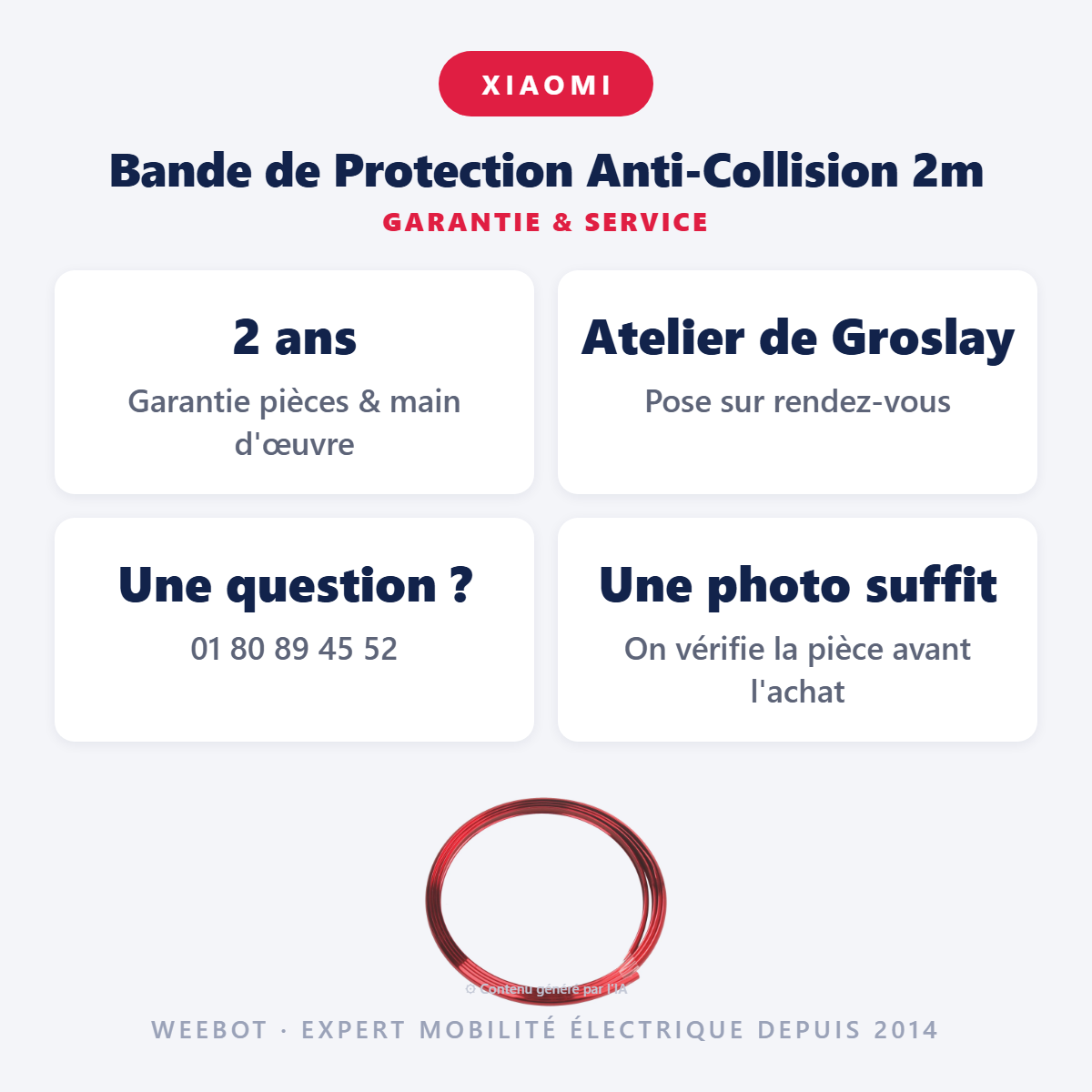 Bande de Protection Anti-Collision 2m : garantie 2 ans et service après-vente