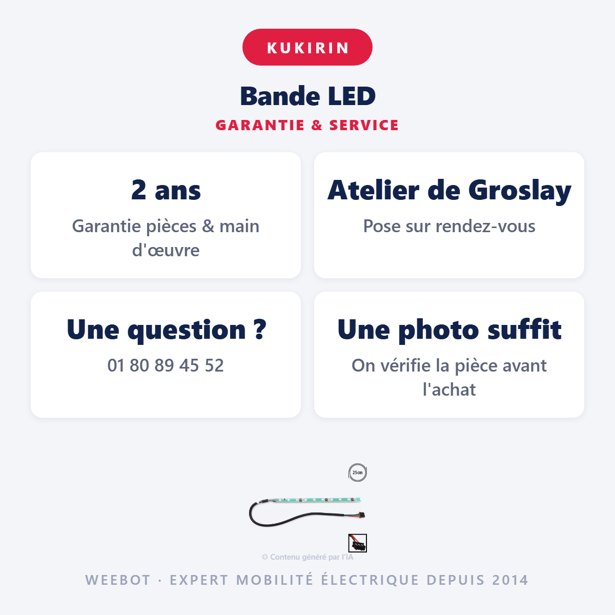 Bande LED : garantie 2 ans et service après-vente