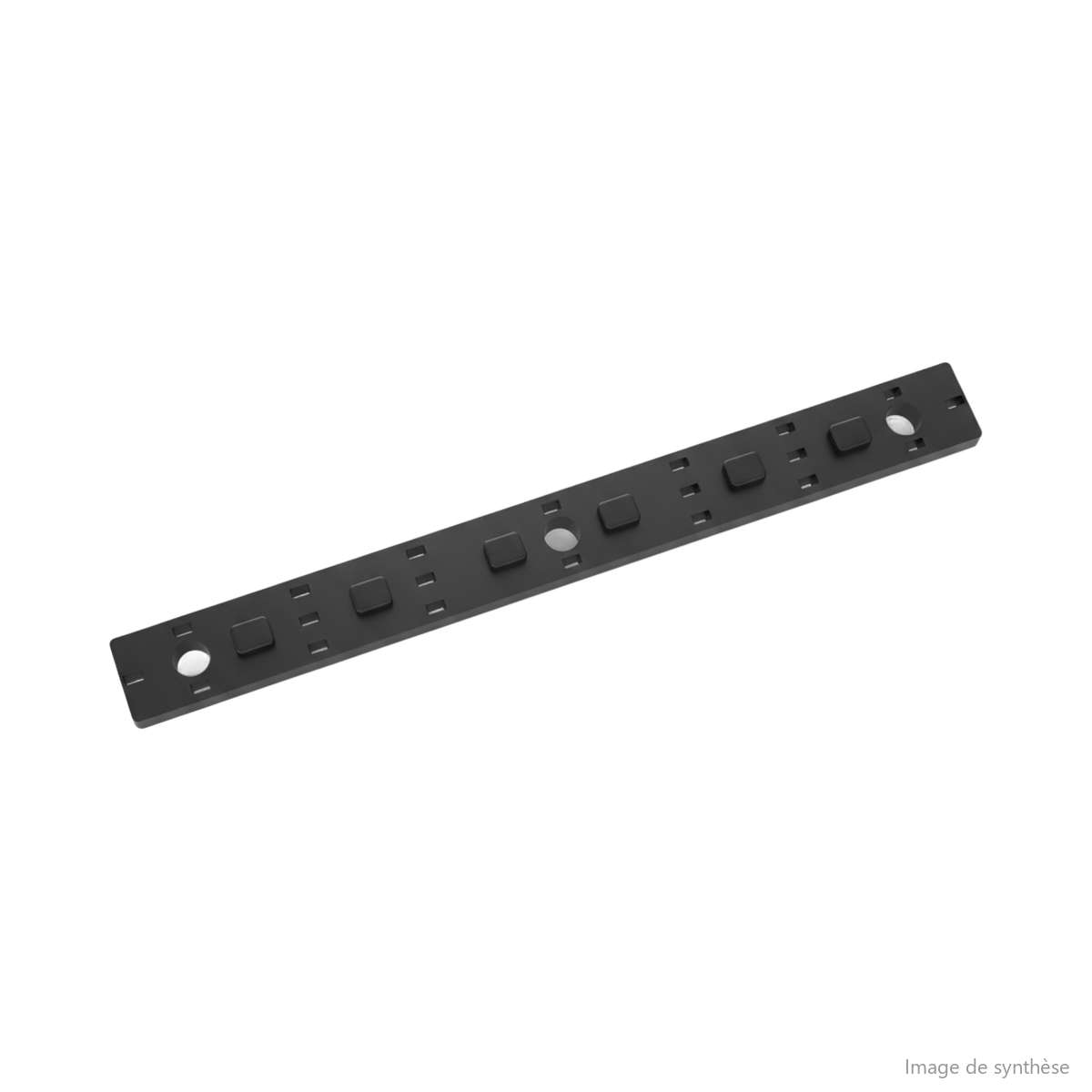 Schéma d'une carte PCB rectangulaire pour bande LED de côté de deck gauche