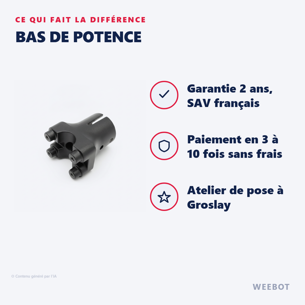 Bas de potence : les points forts