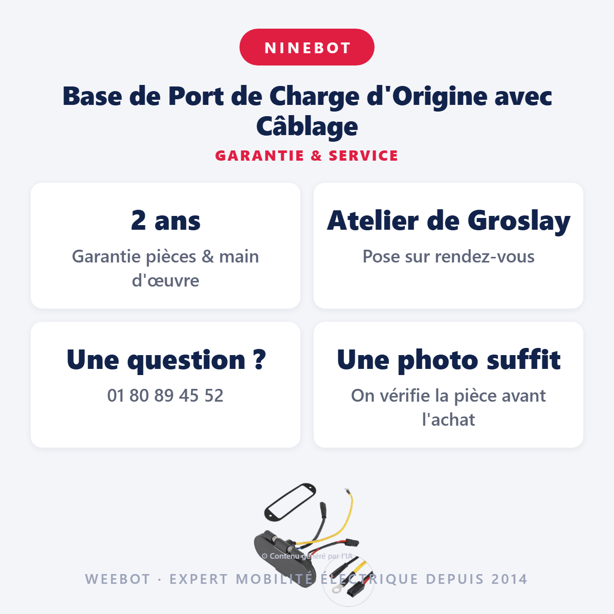 Base de Port de Charge d'Origine avec Câblage : garantie 2 ans et service après-vente
