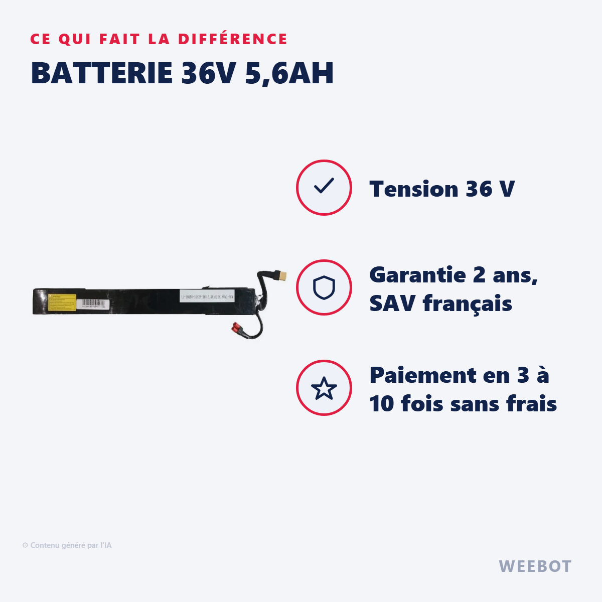Batterie 36V 5,6AH : les points forts