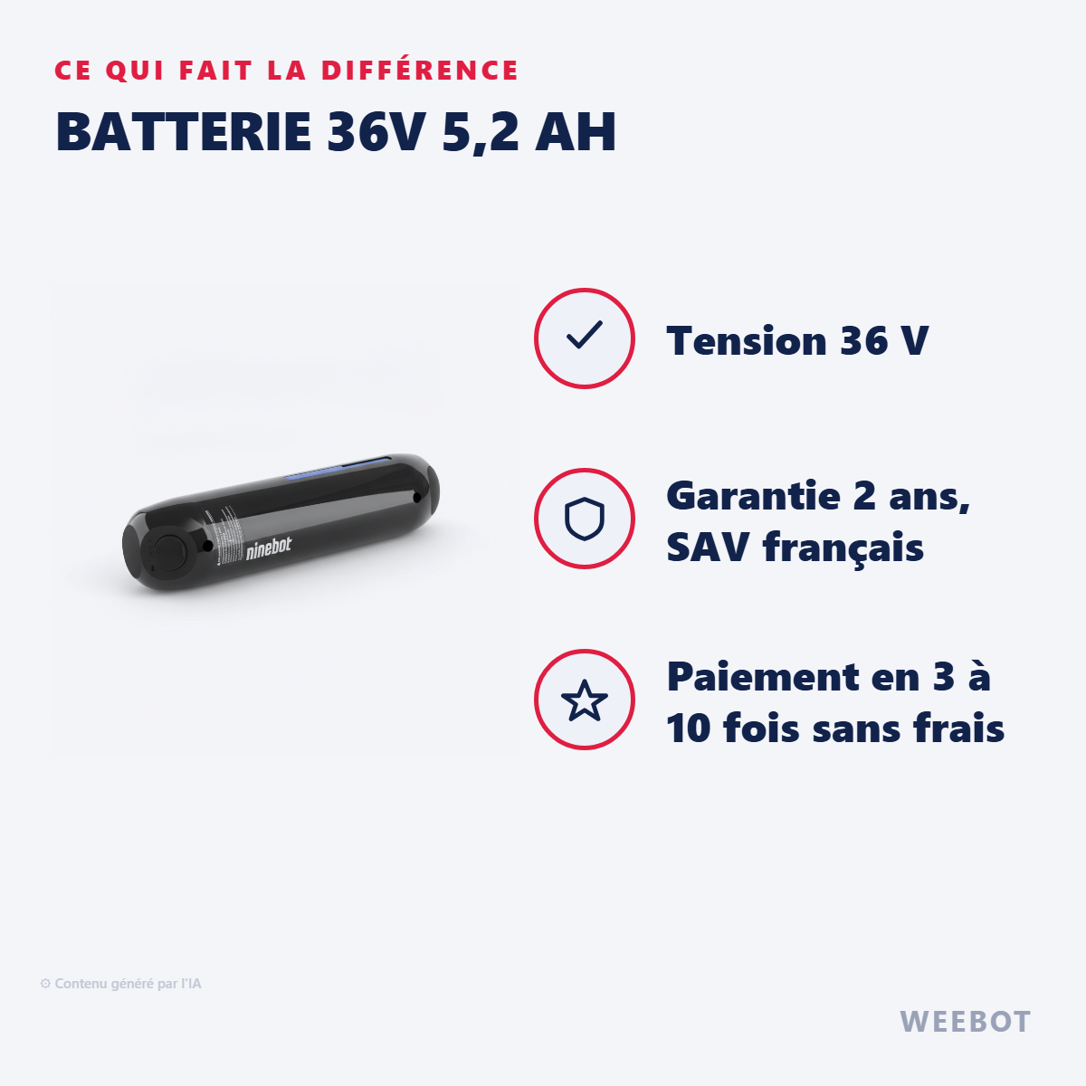 Batterie 36V 5,2 AH : les points forts