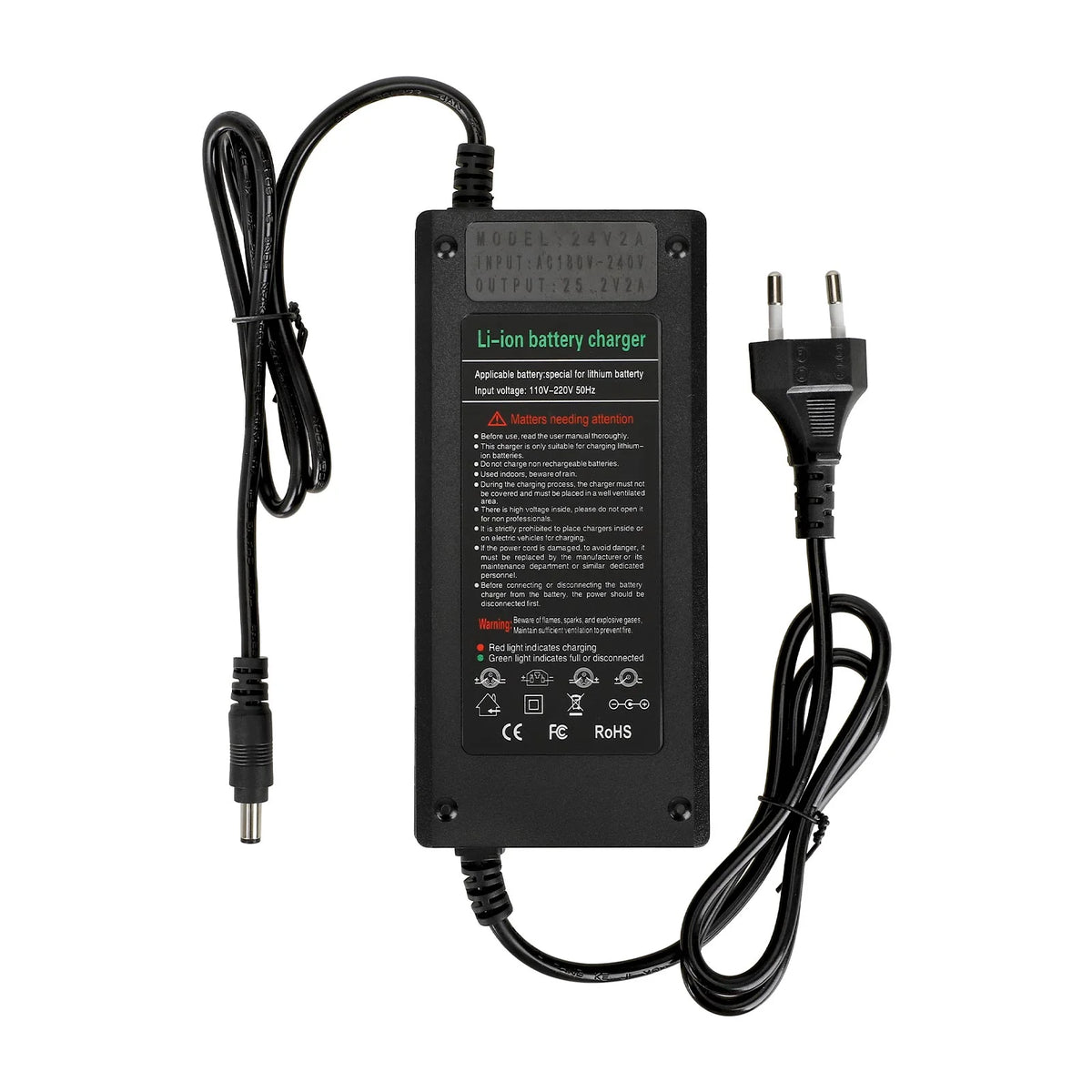 Chargeur 25,2V 2A Prise DC 2,1 mm, vue 5