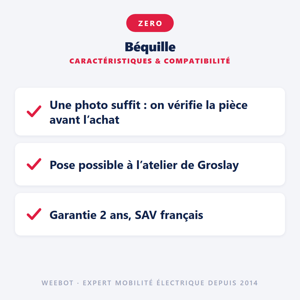 Béquille pour Trottinette Électrique Z11X - Weebot