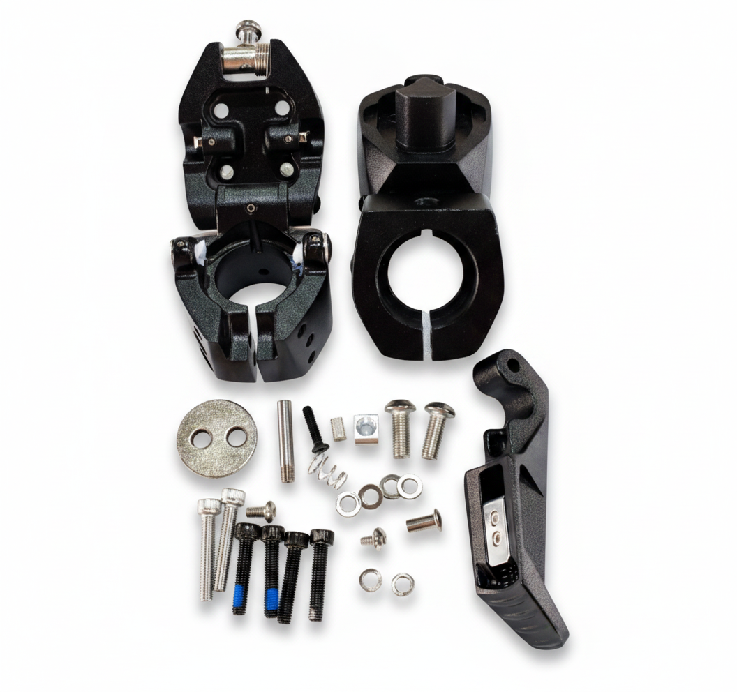 Bloc Complet de Système de Pliage pour Trottinette Electrique Dualtron Alien — packshot studio sur fond blanc