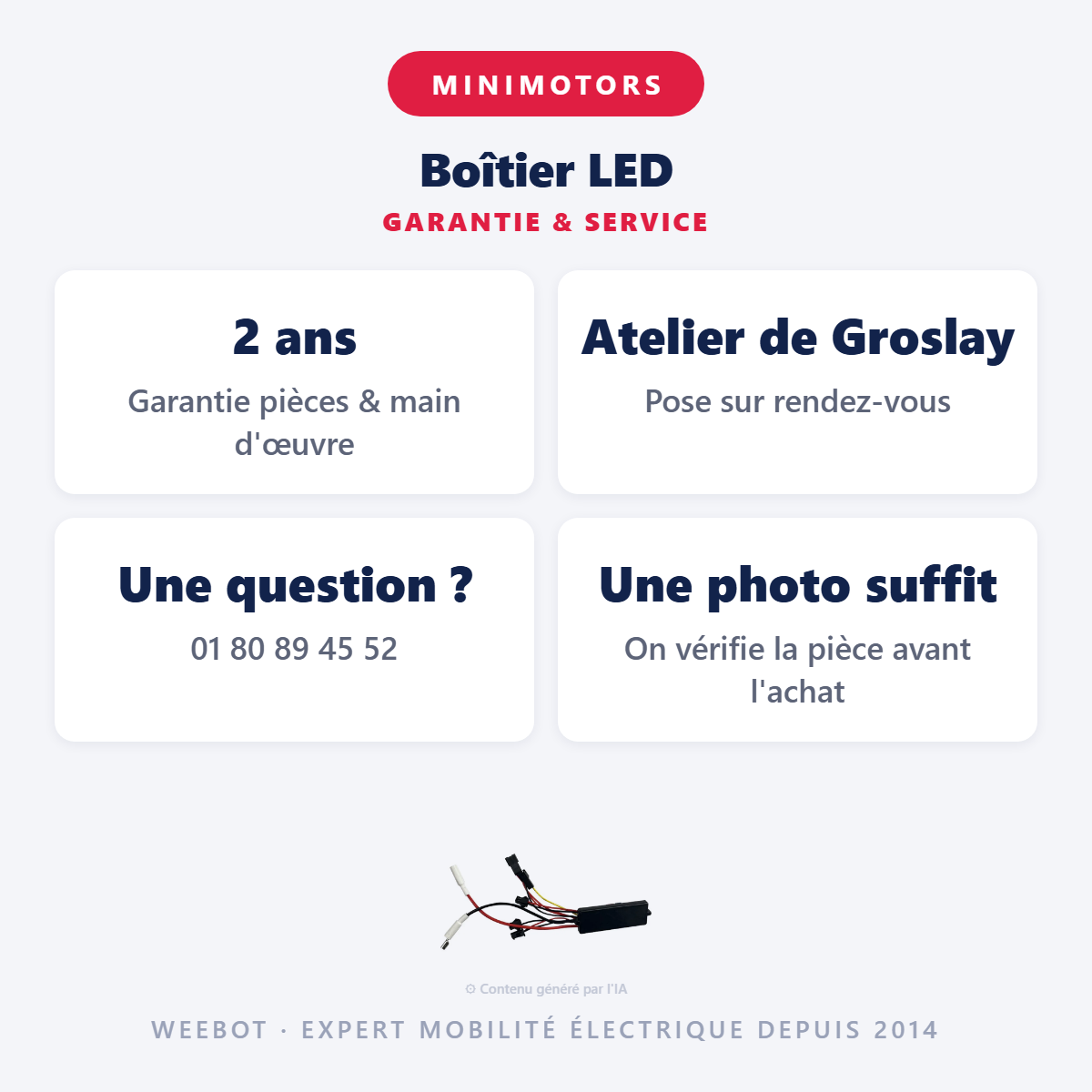 Boîtier LED : garantie 2 ans et service après-vente