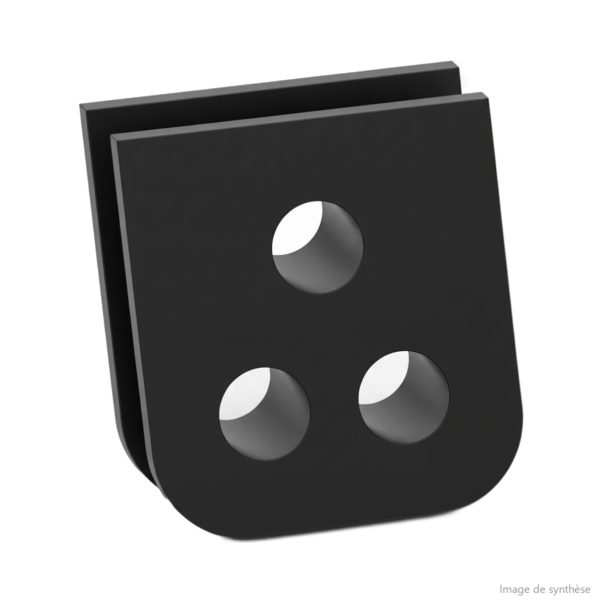 Modélisation 3D d'un bouchon passe-câble orange à trois trous pour le deck arrière de la Dualtron Popular