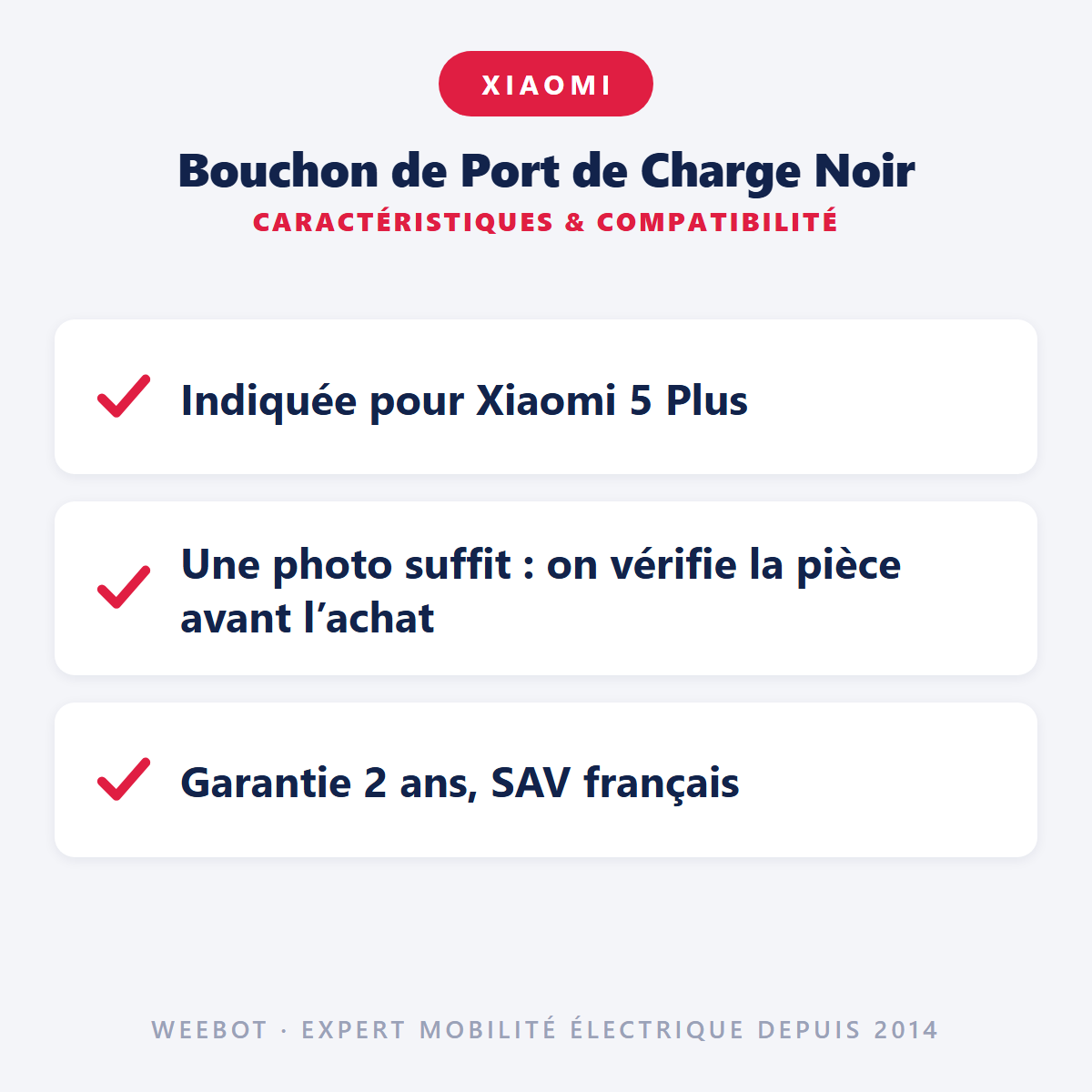Bouchon de Port de Charge Noir : caractéristiques et compatibilité
