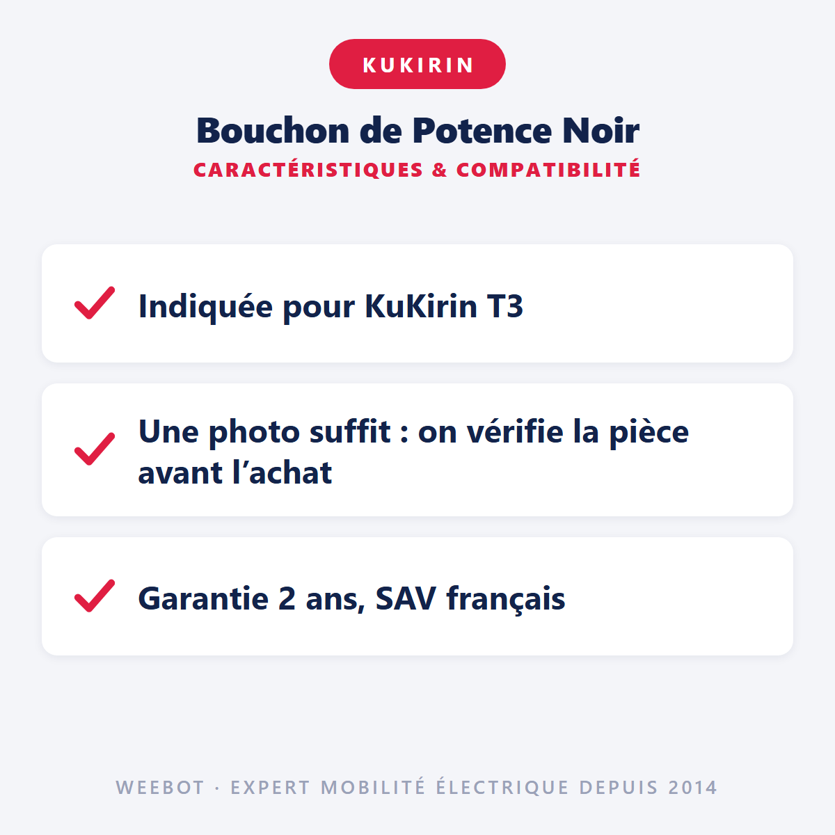 Bouchon de Potence Noir : caractéristiques et compatibilité