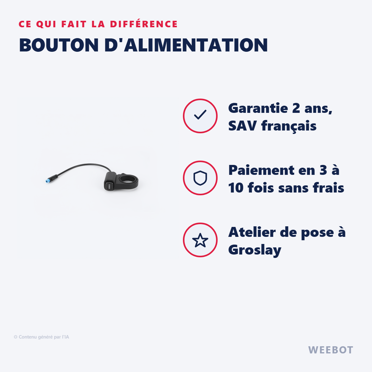 Bouton d'Alimentation : les points forts