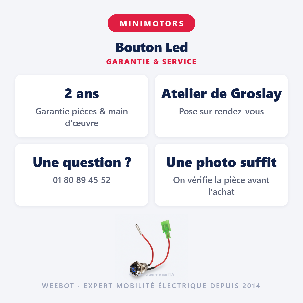 Bouton Led : garantie 2 ans et service après-vente