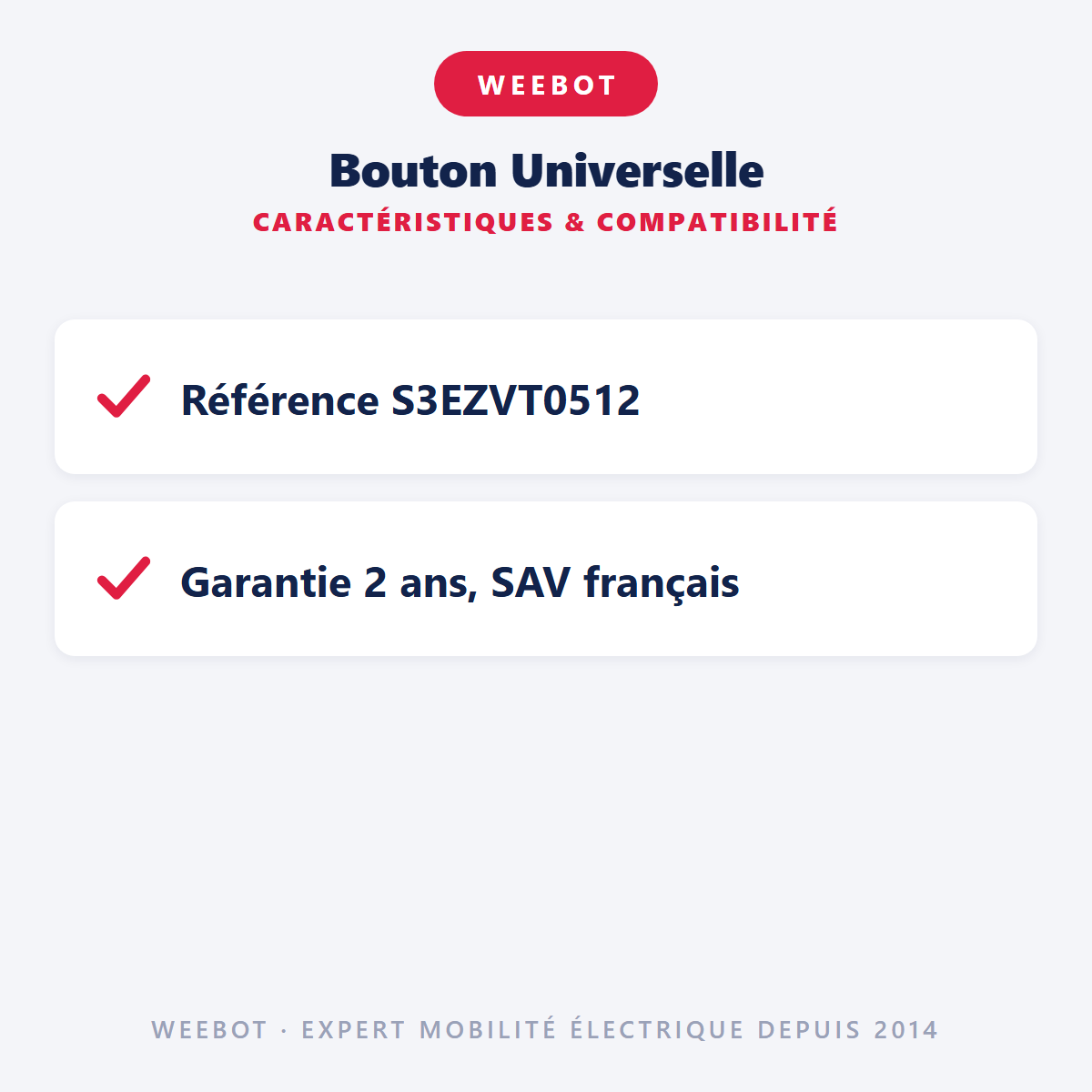 Bouton Universelle : caractéristiques et compatibilité